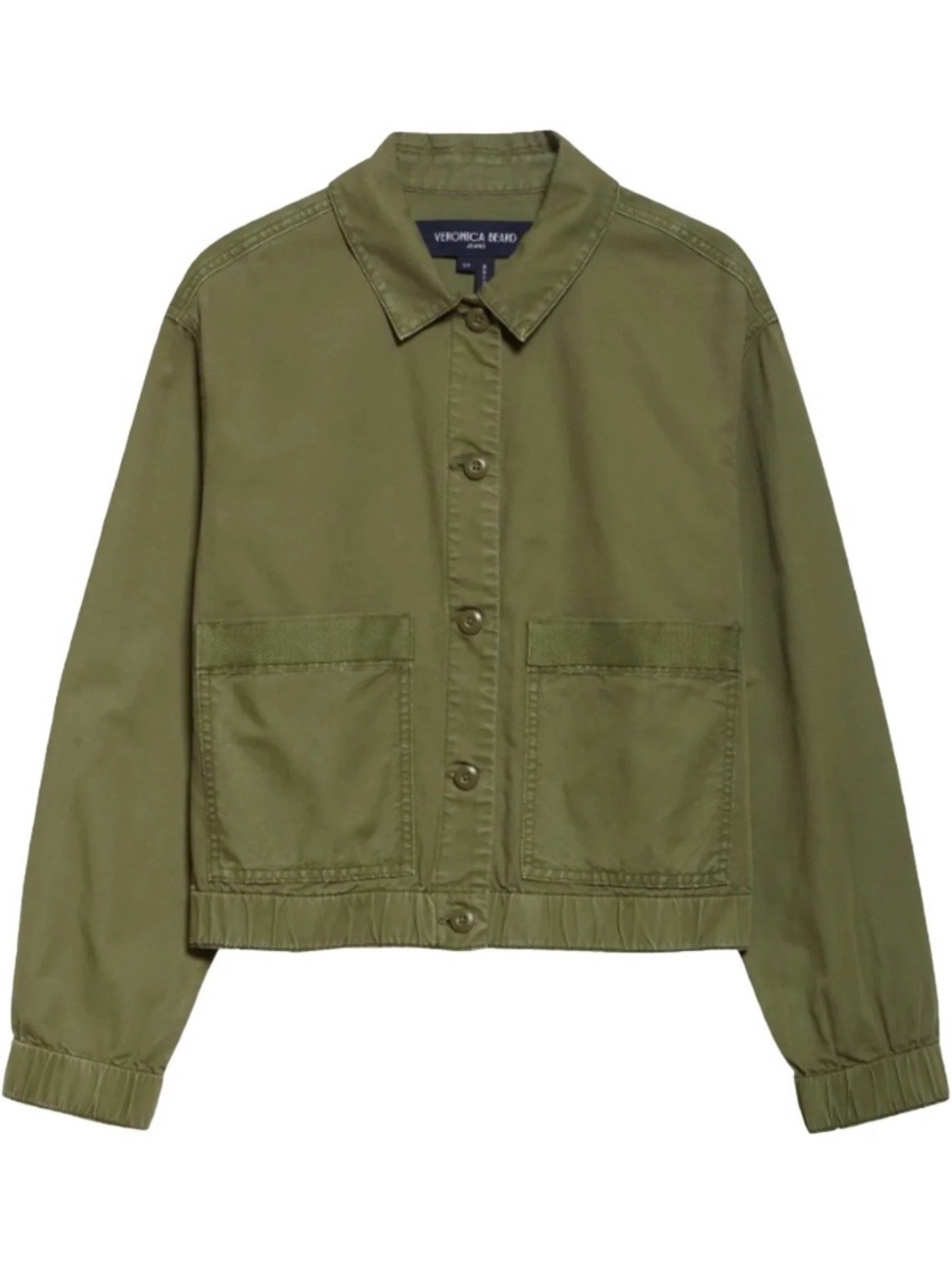 Veronica Beard Joyner Army Olive Green Cropped Utility Jacket NWT Ret $398 Sz Sm